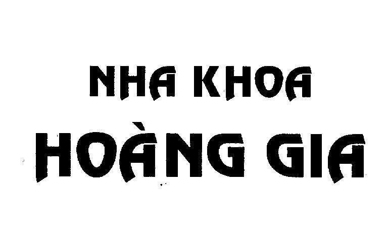Mẫu nhãn hiệu NHA KHOA Hoàng Gia