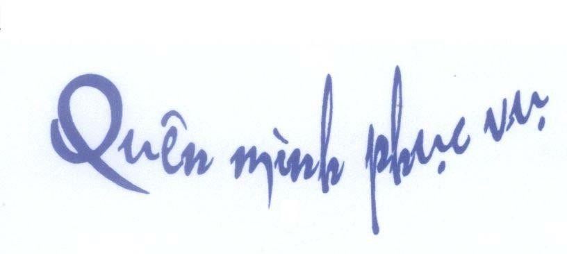 Mẫu nhãn hiệu Quên mình phục vụ