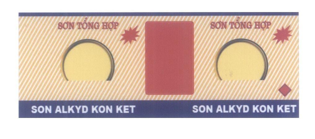 Mẫu nhãn hiệu Sơn Tổng Hợp SON ALKYD KON KET