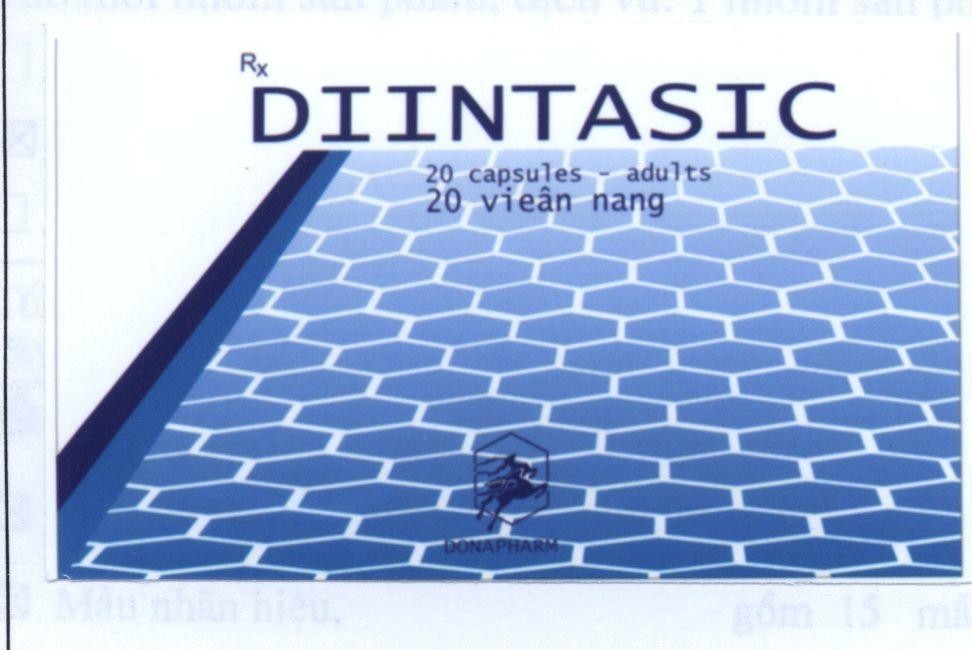 Mẫu nhãn hiệu DIINTASIC DONAPHARM