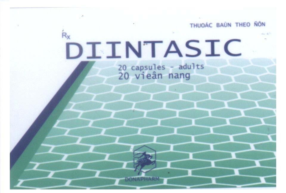 Mẫu nhãn hiệu DIINTASIC RX DONAPHARM