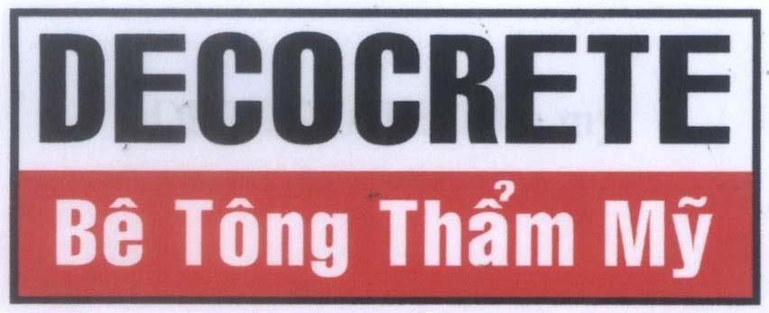 Mẫu nhãn hiệu DECOCRETE Bê Tông Thẩm Mỹ