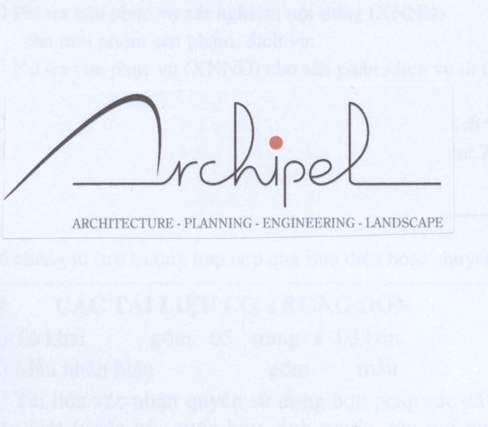 Mẫu nhãn hiệu ARCHIPEL ARCHITECTURE PLANNING ENGINEERING LANDSCAPE