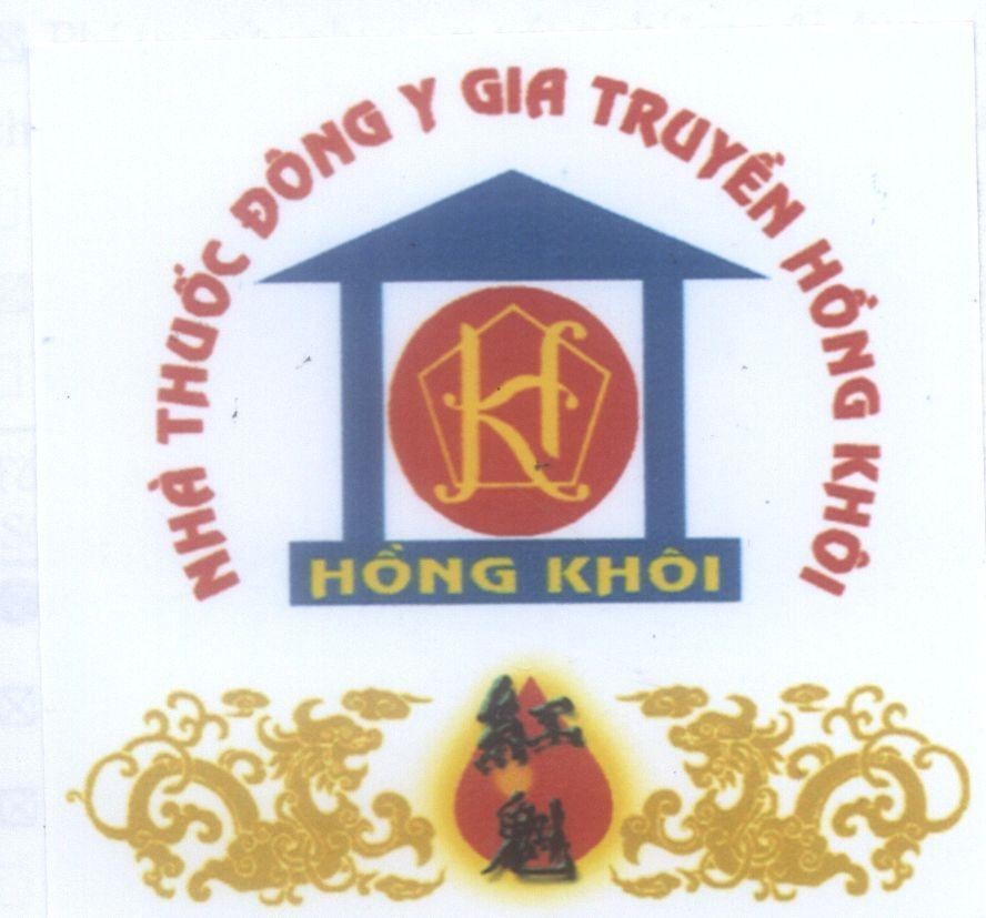 Mẫu nhãn hiệu Hồng Khôi Nhà Thuốc Đông Y Gia Truyền HK Hồng Khôi