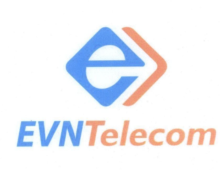 Mẫu nhãn hiệu E EVN TELECOM