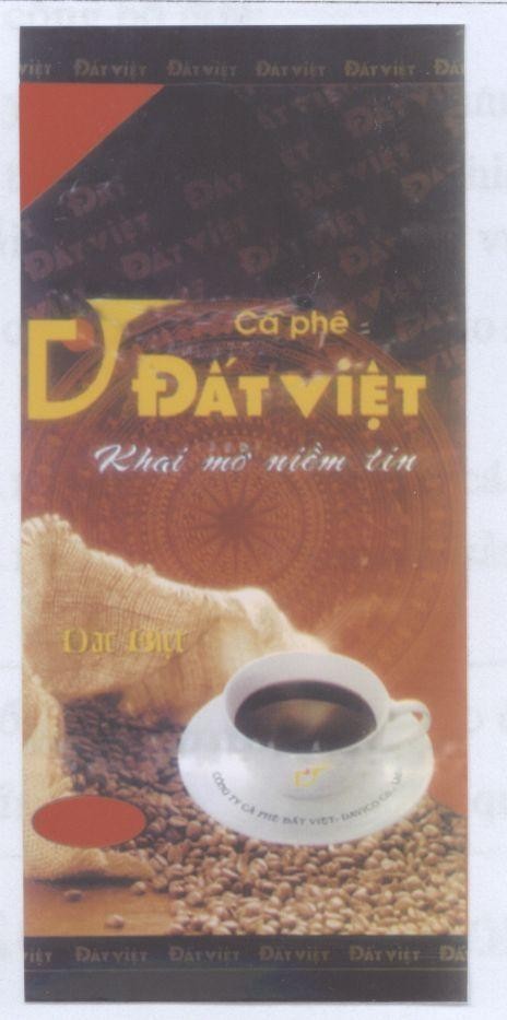 Mẫu nhãn hiệu DAVICO ĐV Cà phê Đất Việt khai mở niềm tin