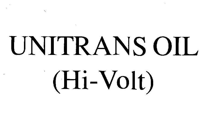 Mẫu nhãn hiệu UNITRANS OIL HI- VOLT