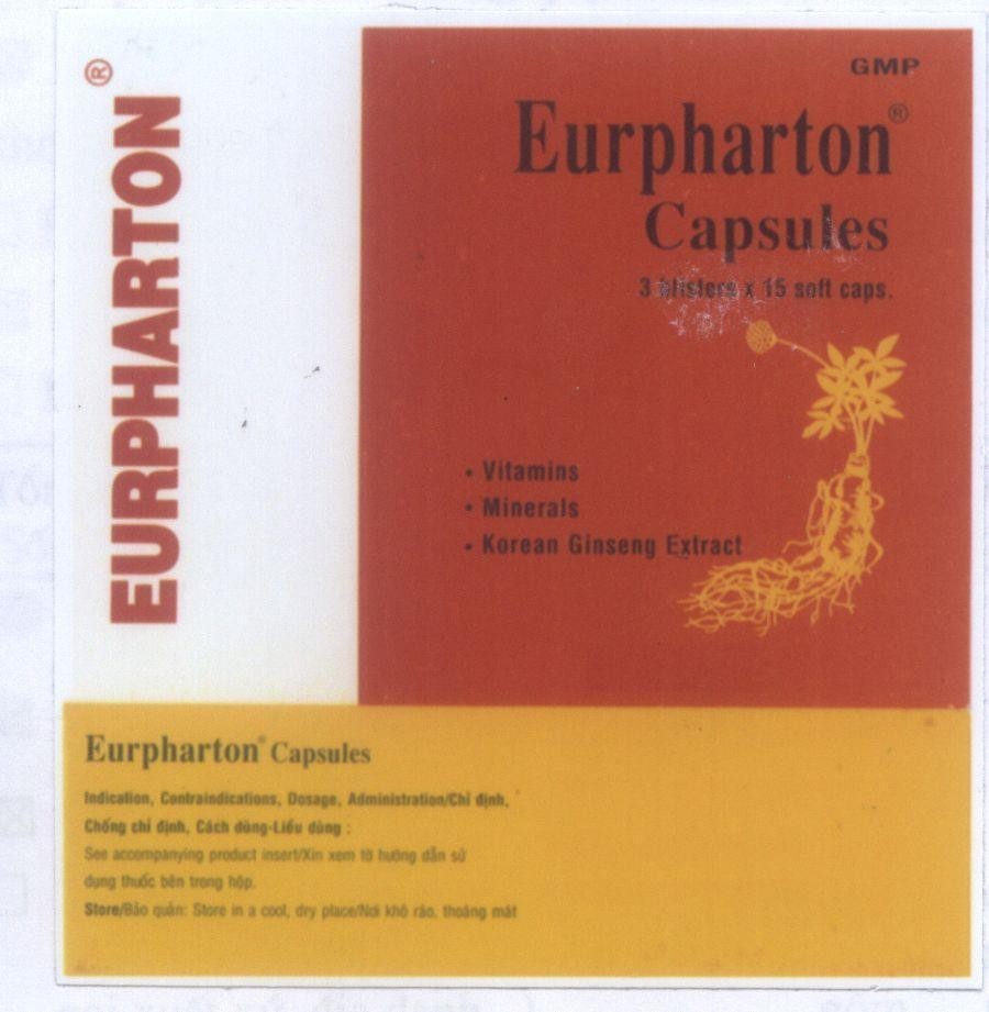 Mẫu nhãn hiệu EURPHARTON GMP CAPSULES