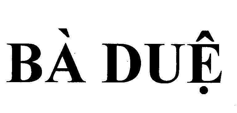 Mẫu nhãn hiệu Bà Duệ