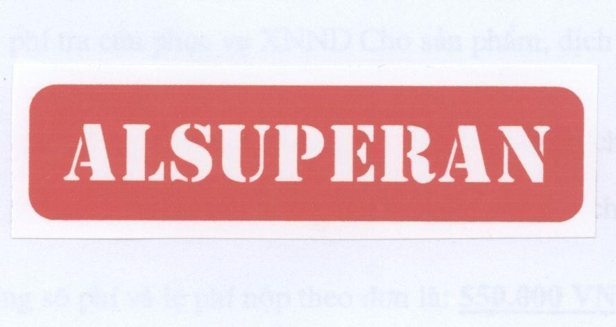 Mẫu nhãn hiệu ALSUPERAN