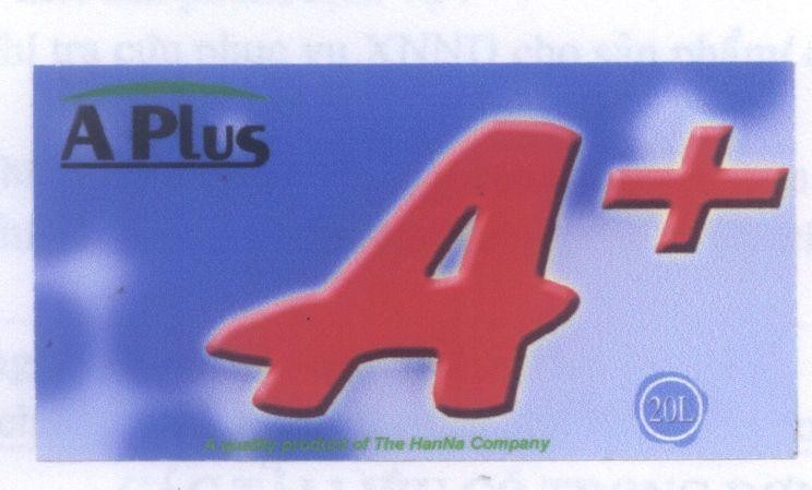 Mẫu nhãn hiệu A PLUS A+ A quality product of the HANNA company