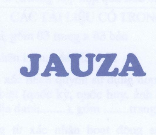 Mẫu nhãn hiệu JAUZA