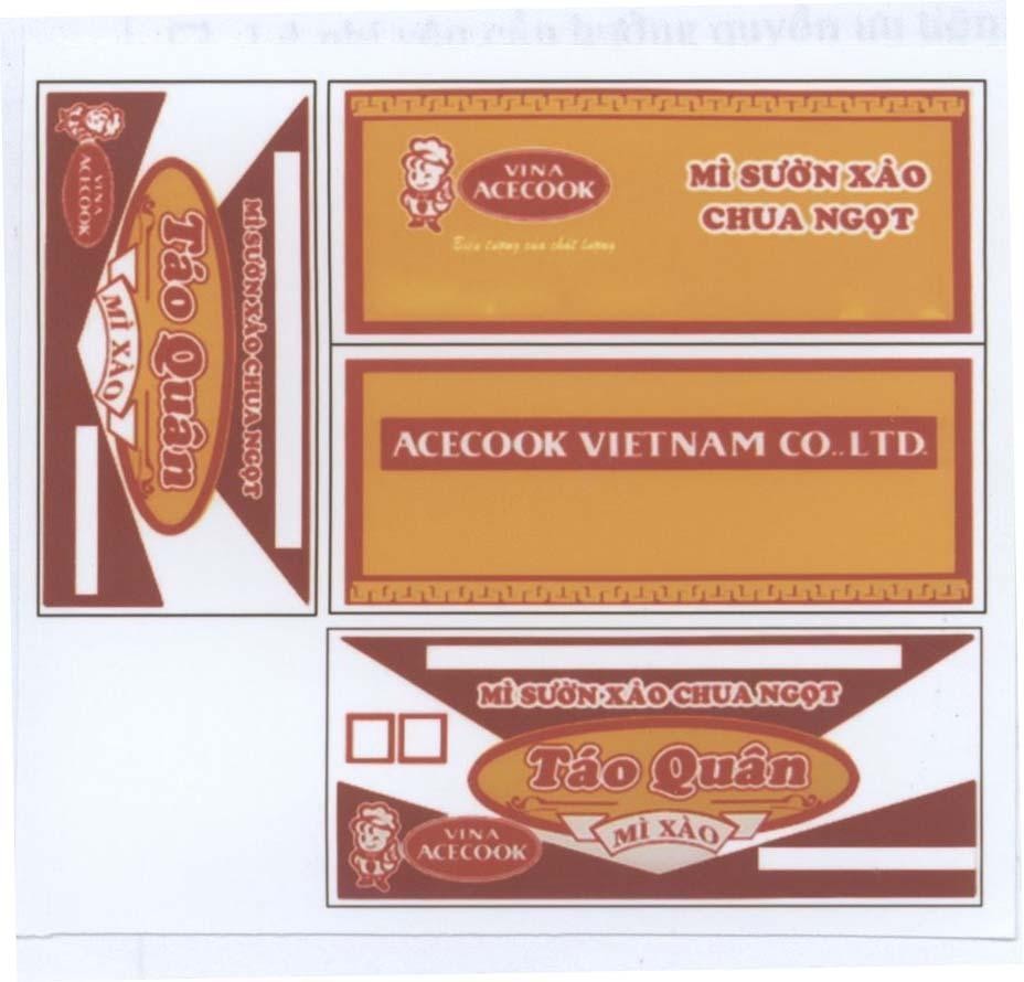 Mẫu nhãn hiệu Táo Quân VINA ACECOOK