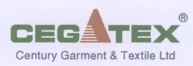 Mẫu nhãn hiệu CEGATEX CENTURY GARMENT & TEXTILE LTD
