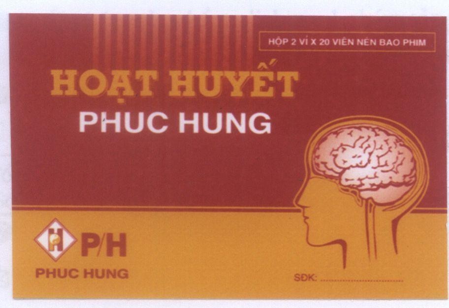 Mẫu nhãn hiệu Hoạt Huyết PHUC HUNG PH
