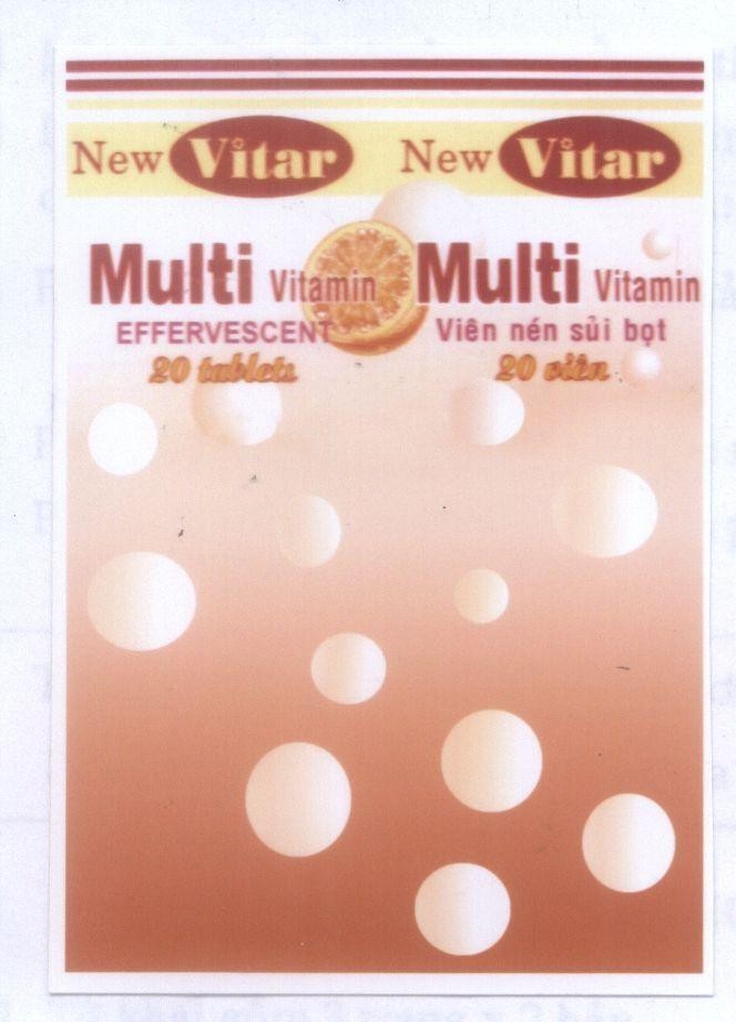 Mẫu nhãn hiệu NEW VITAR MULTI VITAMIN EFFERVESCENT