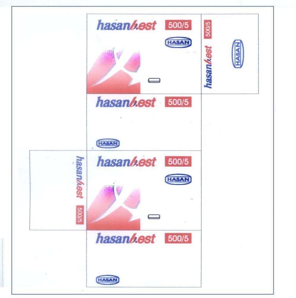 Mẫu nhãn hiệu HASANBEST 500/5 HASAN