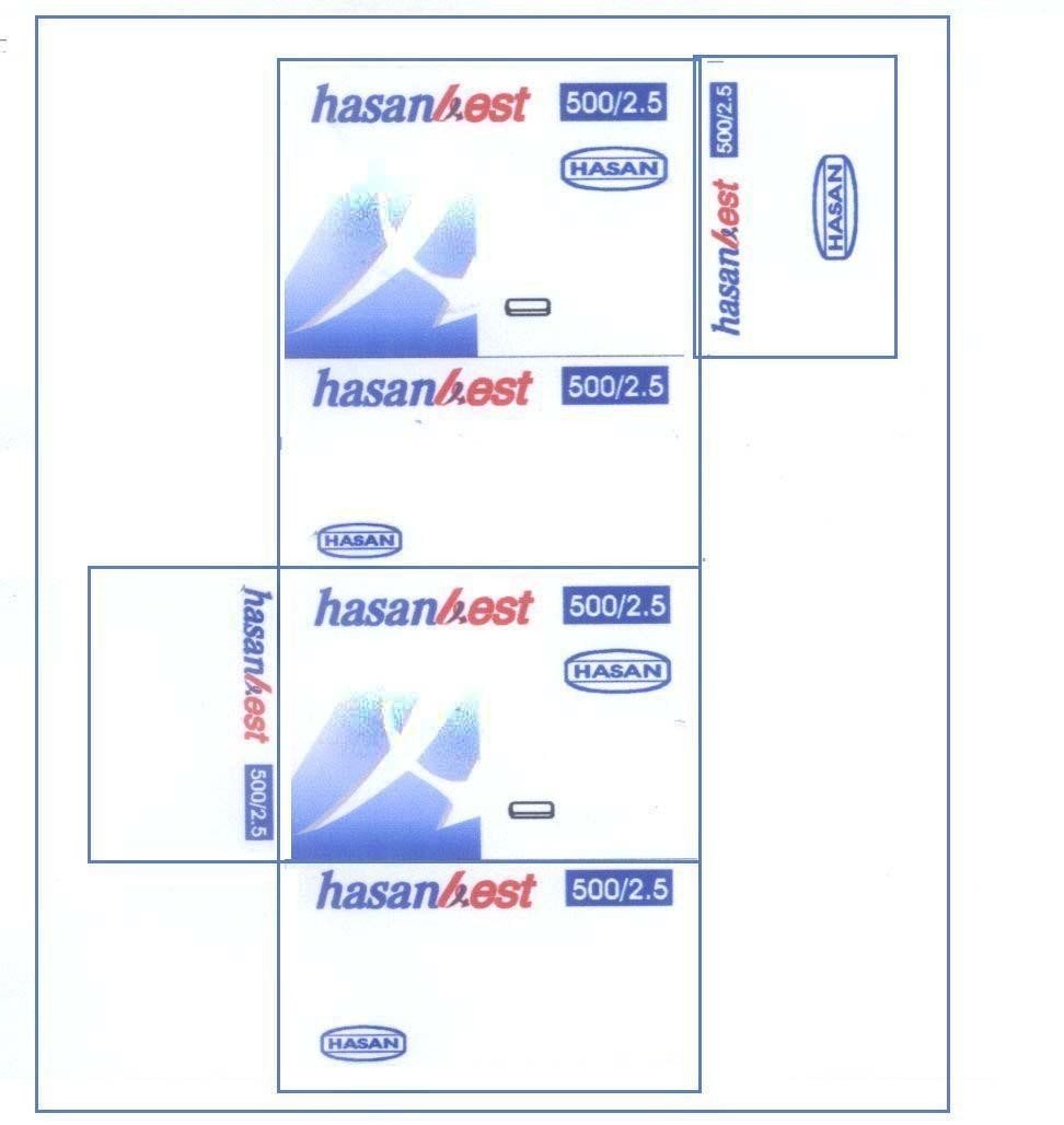 Mẫu nhãn hiệu HASANBEST 500/2.5 HASAN