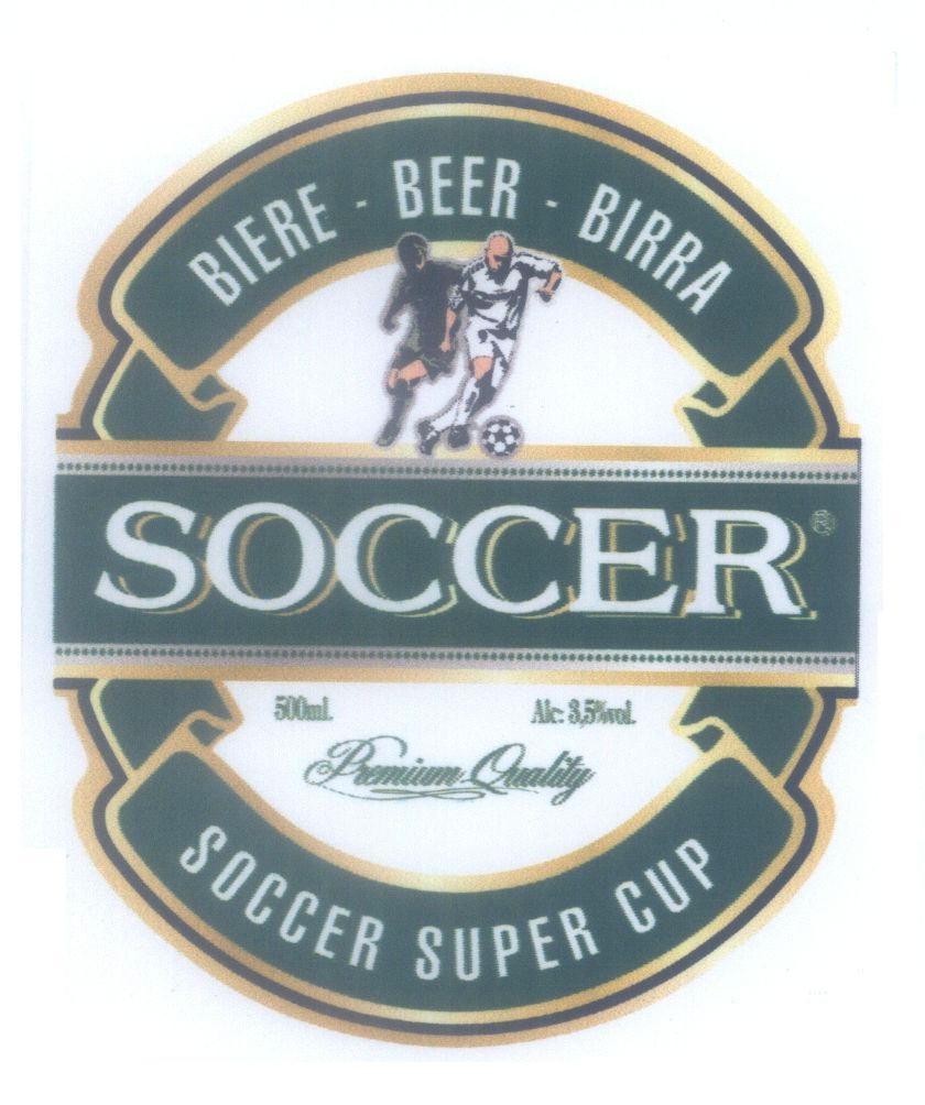 Mẫu nhãn hiệu BEER BIA BIRRA SOCCER SUPER CUP