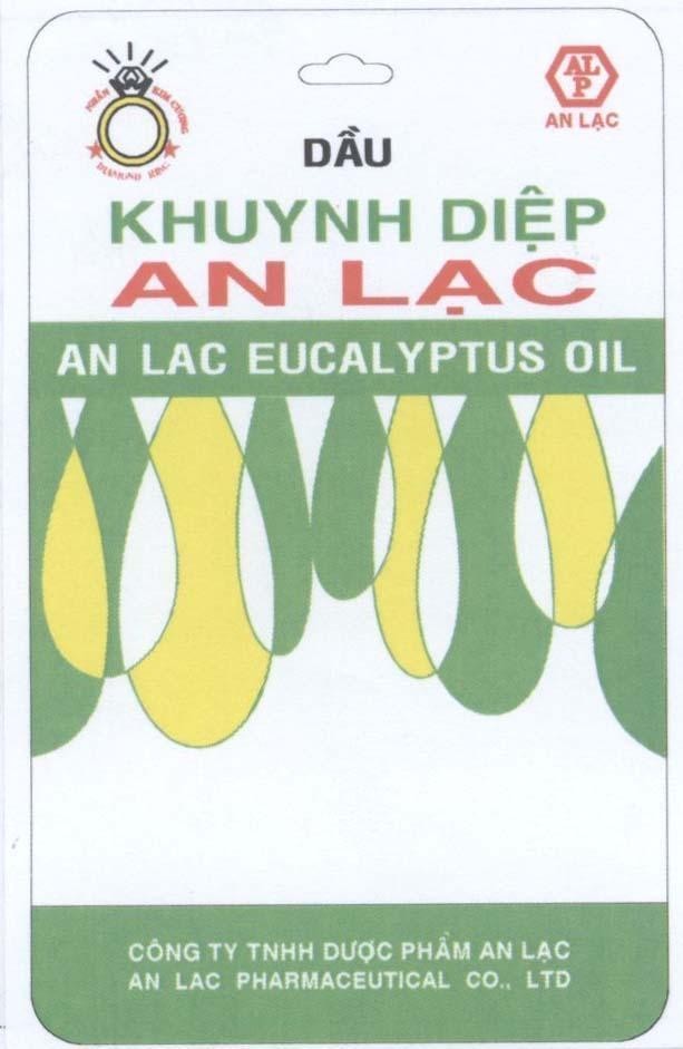 Mẫu nhãn hiệu AN LAC ALP NHAN KIM CUONG ĐIAMON RING Dầu Khuynh Diệp EUCALYPTUS OIL