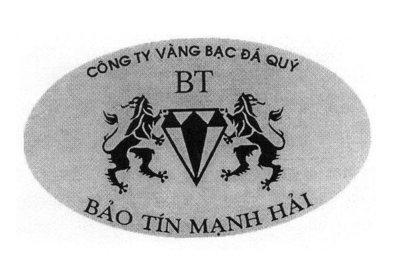 Mẫu nhãn hiệu Bảo Tín Mạnh Hải BT Công Ty Vàng Bạc Đá Quý