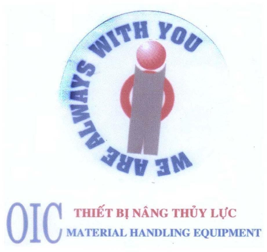 Mẫu nhãn hiệu OIC WE ARE ALWAYS WITH YOU MATERIAL HANDLING EQUIPMENT