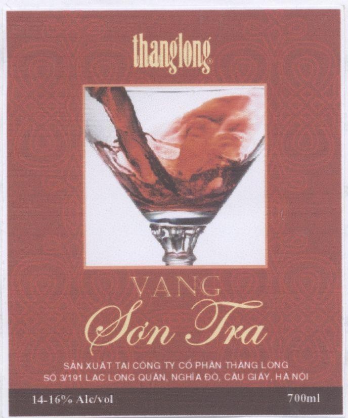 Mẫu nhãn hiệu thanglong VANG Sơn Tra