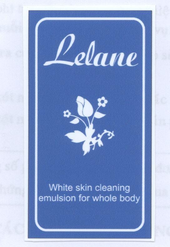 Mẫu nhãn hiệu LELANE WHITE SKIN CLEANING EMULSION FOR WHOLE BODY