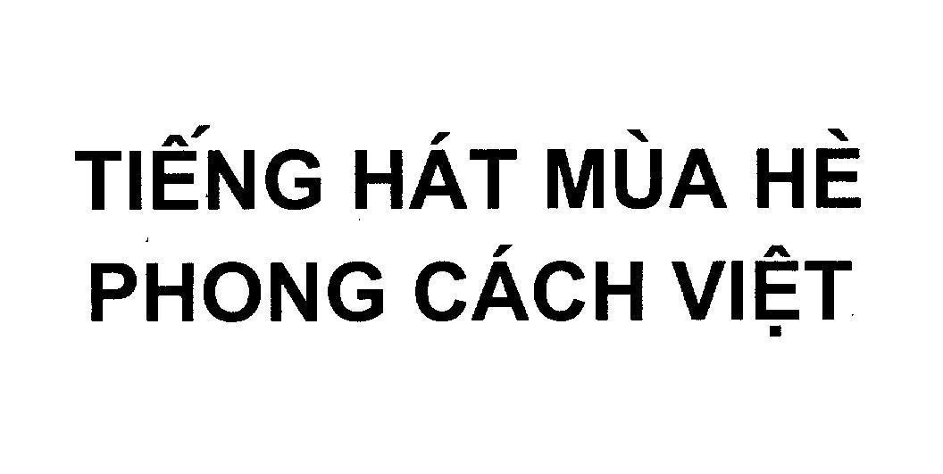 Mẫu nhãn hiệu Tiếng hát mùa hè Phong cách Việt