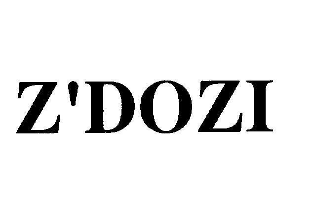 Mẫu nhãn hiệu Z DOZI