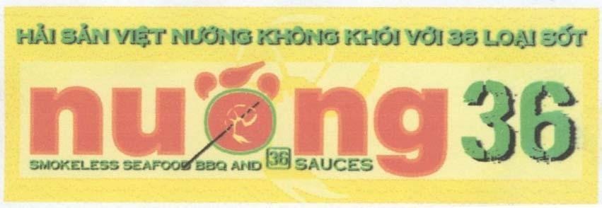 Mẫu nhãn hiệu nướng 36 Hải sản Việt nướng không khói với 36 loại sốt