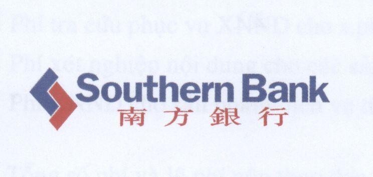 Mẫu nhãn hiệu SOUTHERN BANK