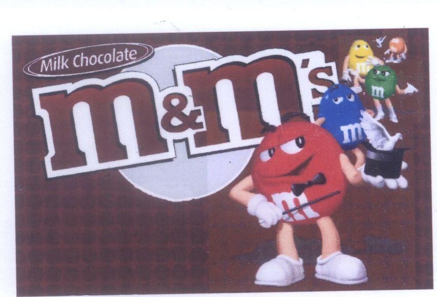 Mẫu nhãn hiệu m&m's Milk Chocolate m