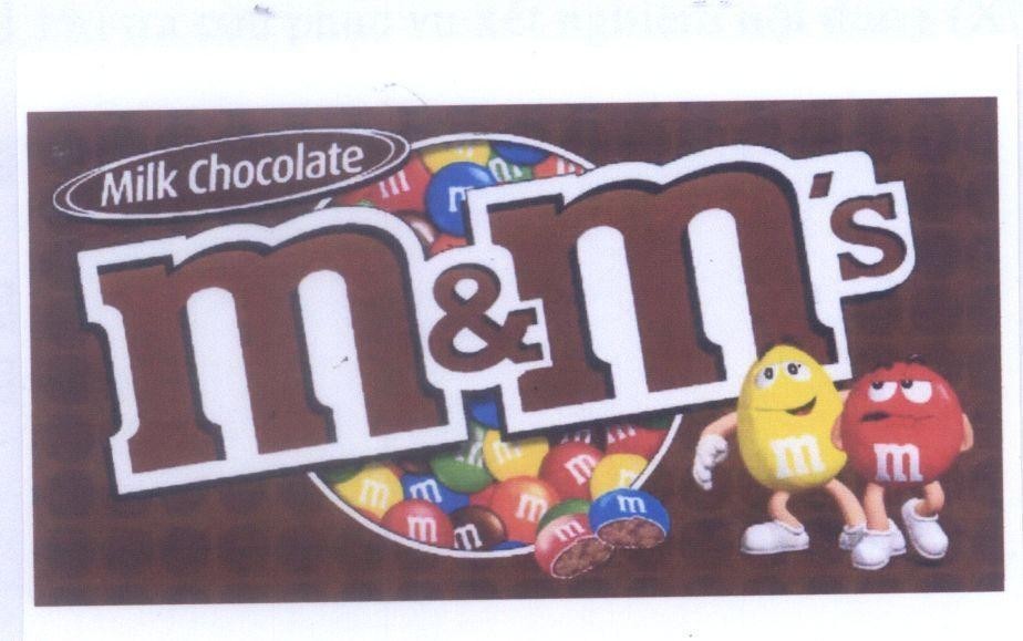 Mẫu nhãn hiệu m&m's Milk Chocolate m