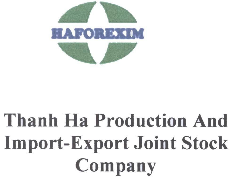 Mẫu nhãn hiệu HAFOREXIM Thanh Ha Production And Import-Export Joint Stock Company