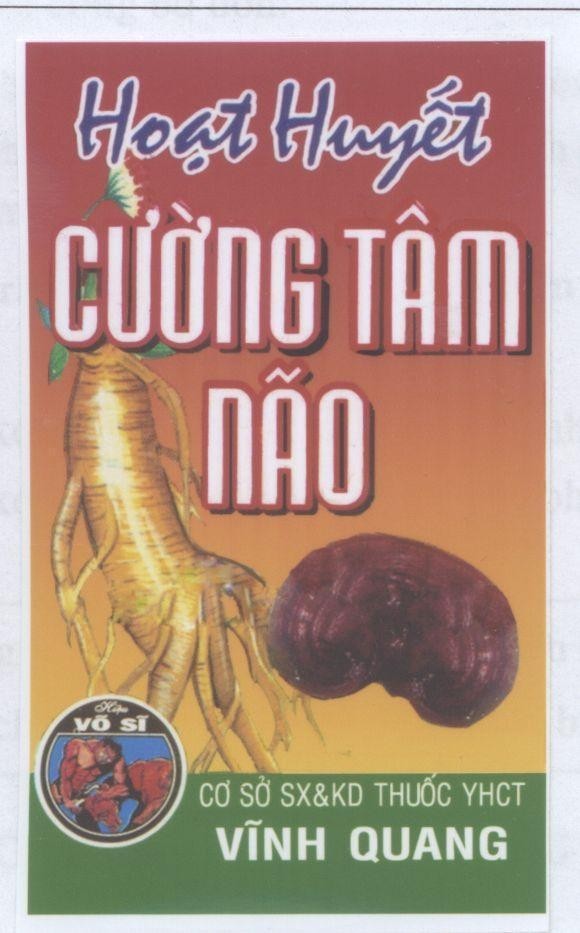 Mẫu nhãn hiệu Hoạt huyết Cường Tâm Não Hiệu Võ Sĩ Vĩnh Quang