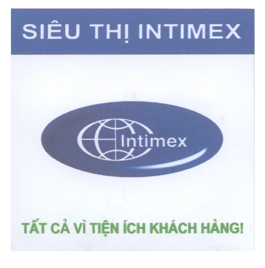 Mẫu nhãn hiệu Siêu thị INTIMEX Tất cả vì tiện ích khách hàng!