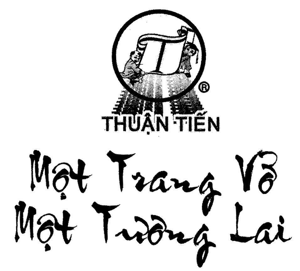 Mẫu nhãn hiệu T Thuận Tiến Một trang vở Một tương lai