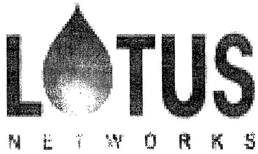 Mẫu nhãn hiệu LOTUS NETWORKS