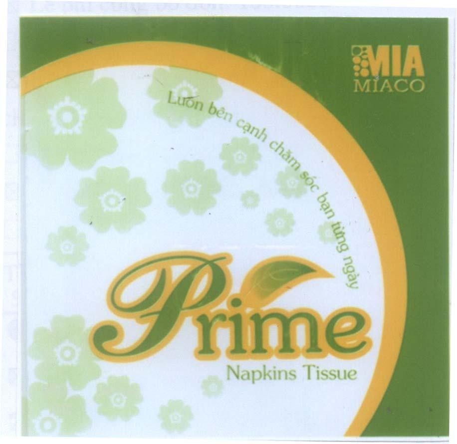 Mẫu nhãn hiệu MIA MIACO Prime Napkins Tissue