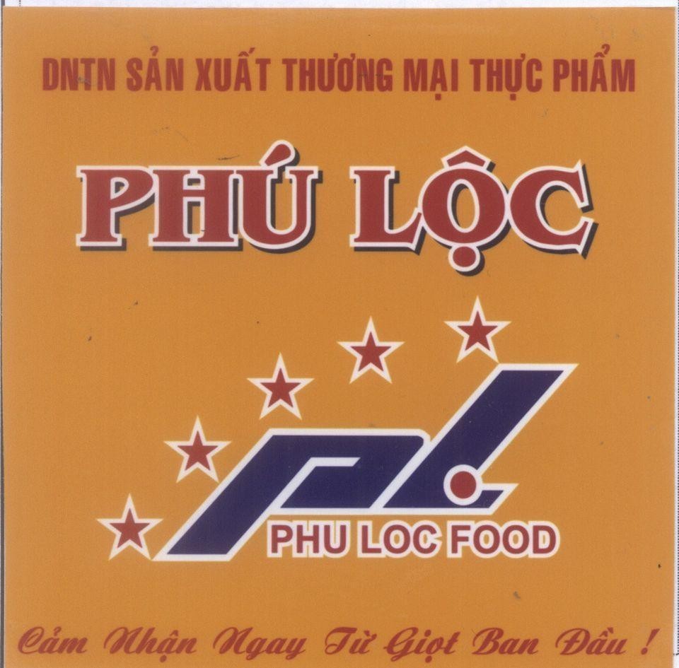 Mẫu nhãn hiệu PL PHU LOC FOOD Phú Lộc DNTN SX TM thực phẩm