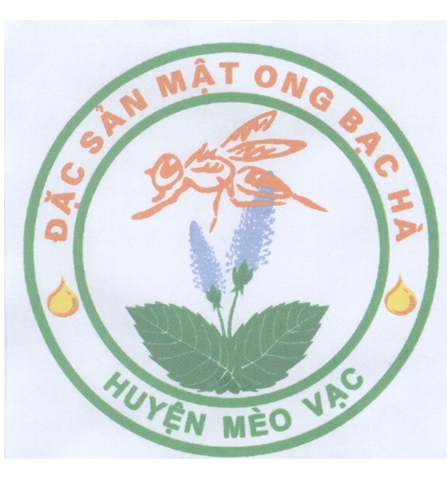 Mẫu nhãn hiệu Đặc sản mật ong bạc hà Huyện Mèo Vạc