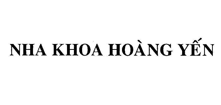 Mẫu nhãn hiệu Nha khoa Hoàng Yến