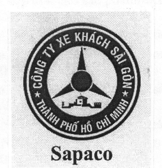 Mẫu nhãn hiệu SAPACO Công ty xe khách Sài Gòn