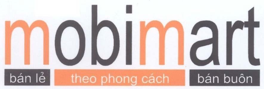 Mẫu nhãn hiệu MOBIMART bán lẻ theo phong cách bán buôn