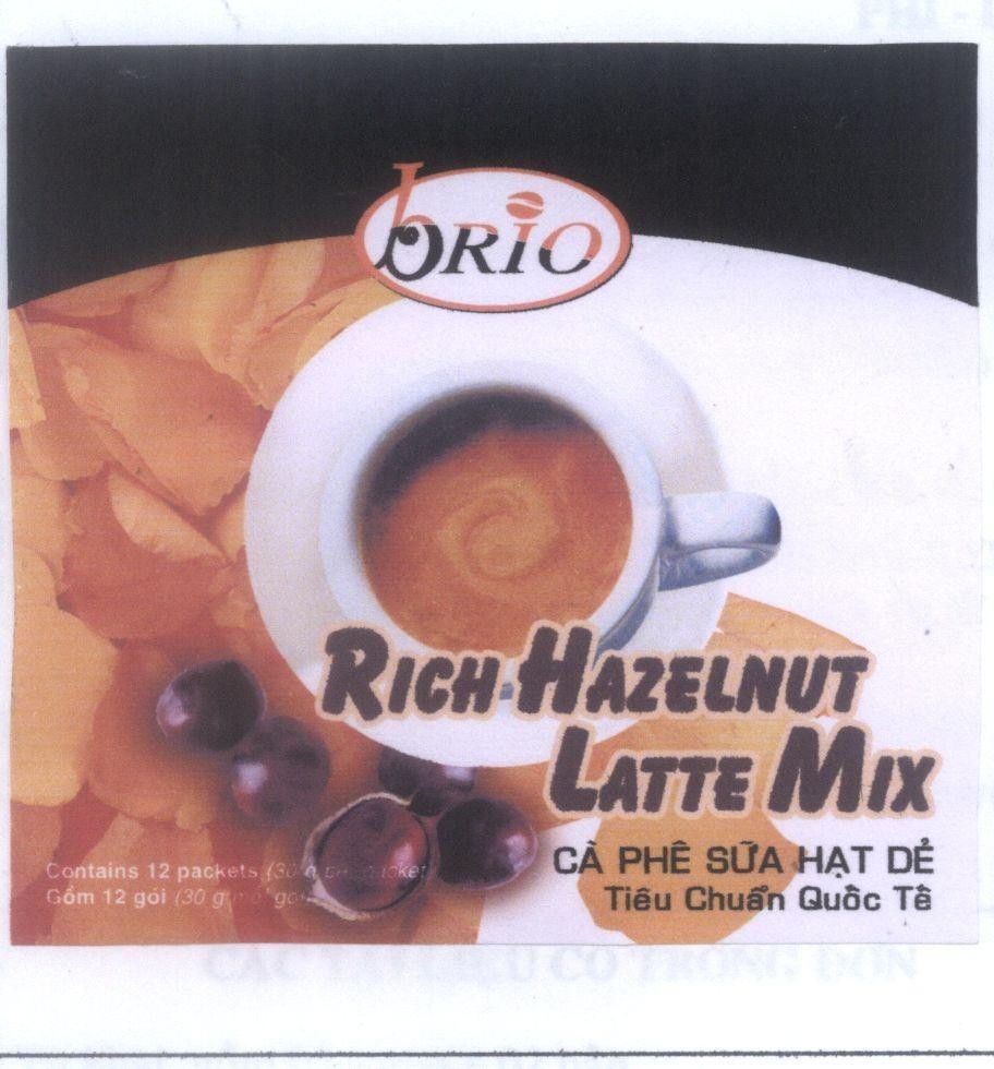 Mẫu nhãn hiệu bRIO RICH HAZELNUT LATTE MIX