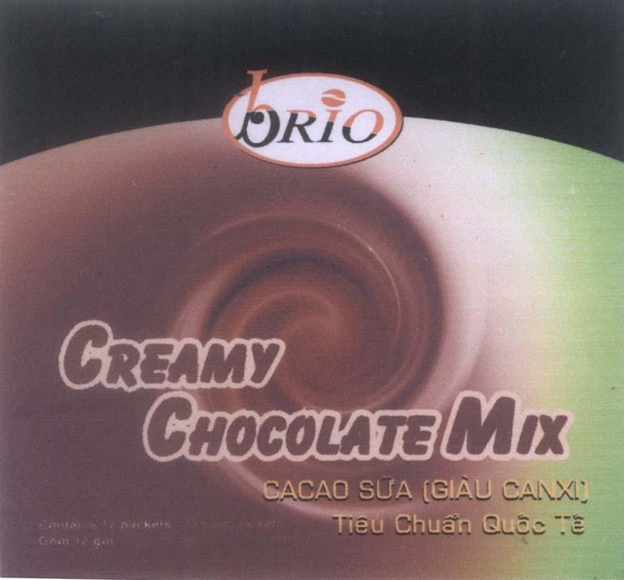 Mẫu nhãn hiệu bRIO CREAMY CHOCOLATE MIX