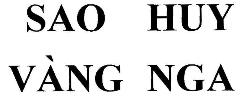 Mẫu nhãn hiệu Sao Huy Vàng Nga