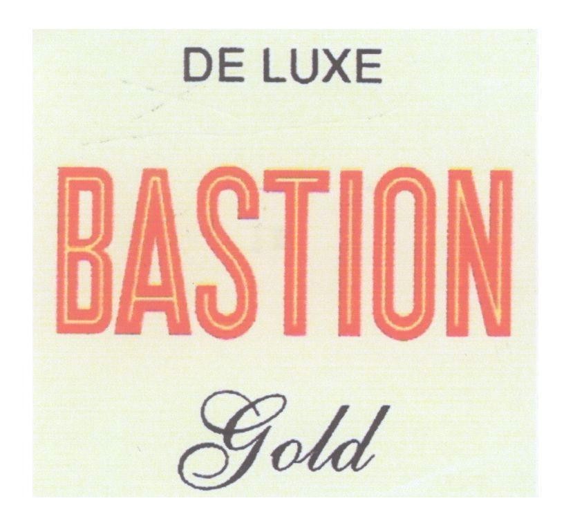 Mẫu nhãn hiệu DE LUXE BASTION GOLD
