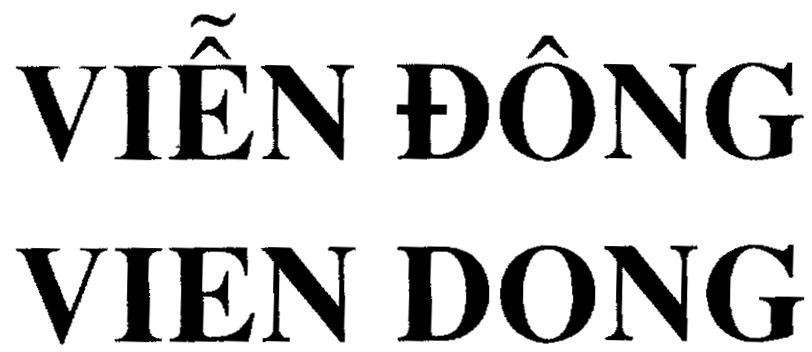 Mẫu nhãn hiệu Viễn đông VIEN DONG